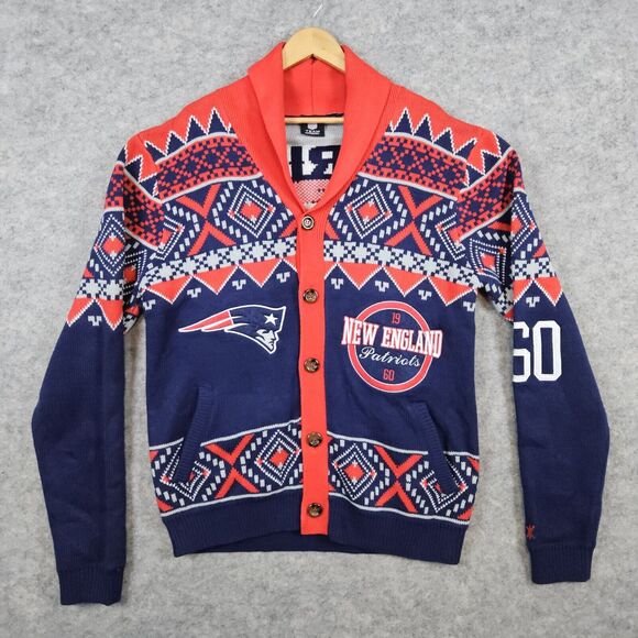 NFL Team Apparel‎ Women's New England Patriots Cardigan Sweater Size L Football - Picture 1 of 16